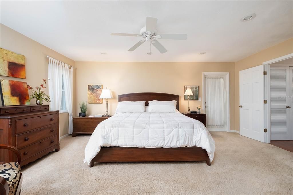 Primary bedroom with access to pool