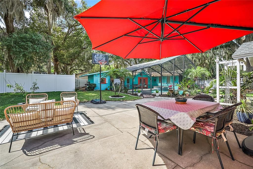 Back Patio and Pool Area