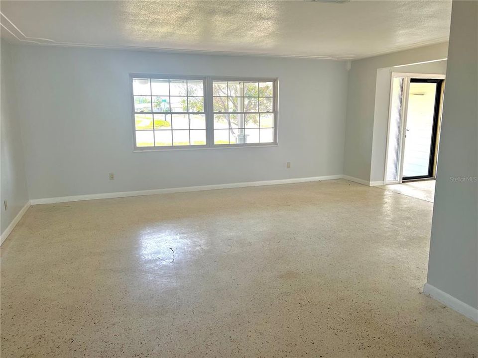 Living Room with Terrazzo floors