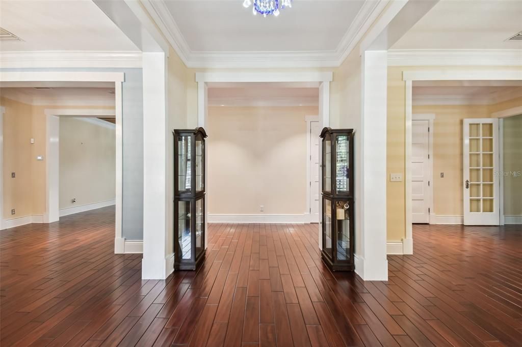 Front door entrance-Formal living room on right, Formal dining room on left