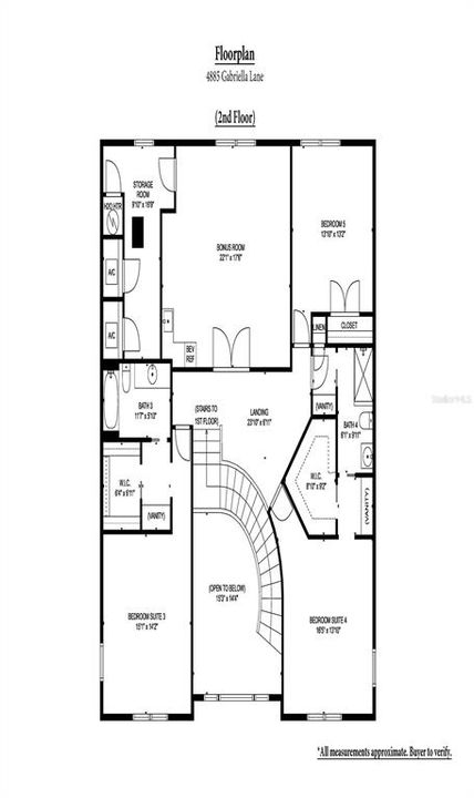 2nd Floor- 4885 Gabriella Lane