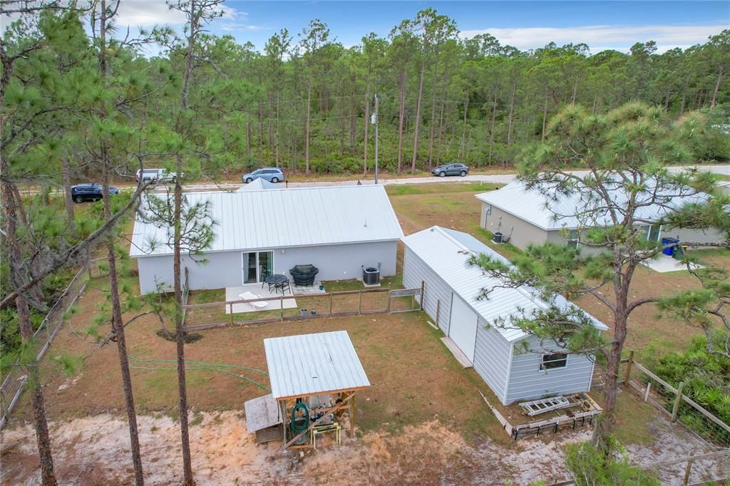 Overhead view of the property