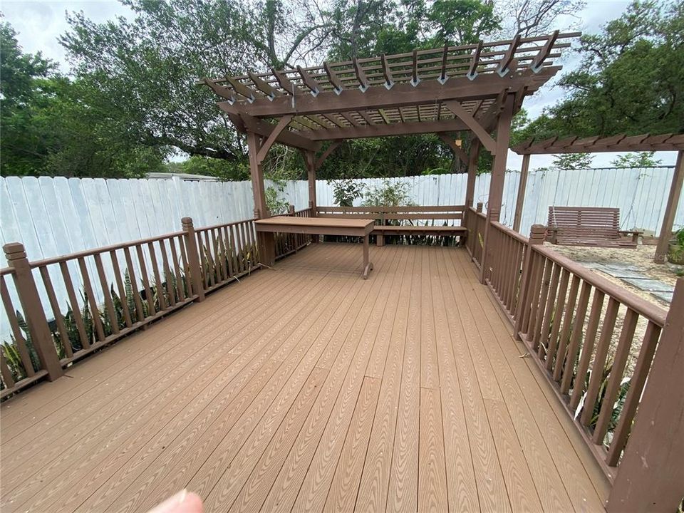 LARGE DECKING AREA WITH COVERED PAVILION