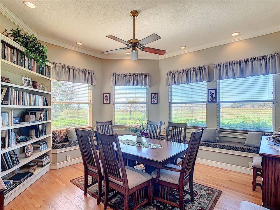 dining room with views of Lake Monroe