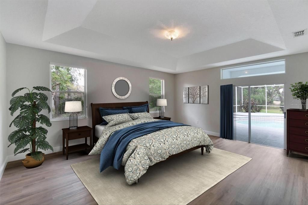 Virtually Staged with Furniture Master Bedroom