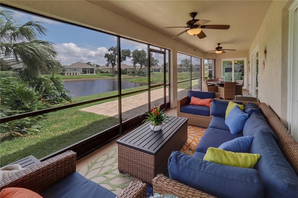THE SCREENED LANAI PLENTY OF SPACES FOR ALL YOUR OUTDOOR ENTERTAINMENT NEEDS