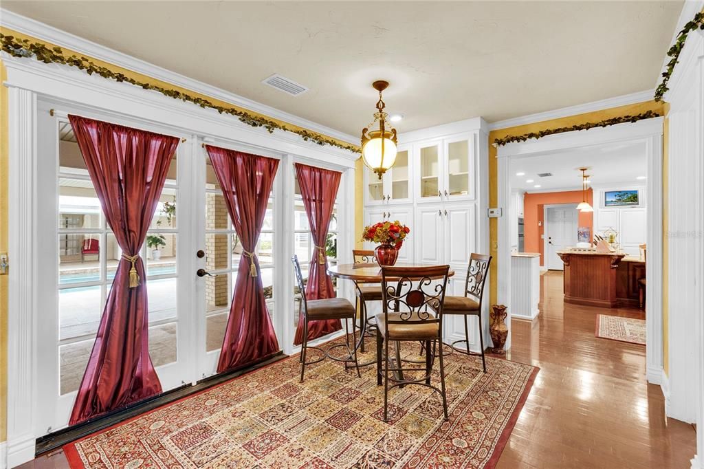 Downstairs breakfast nook