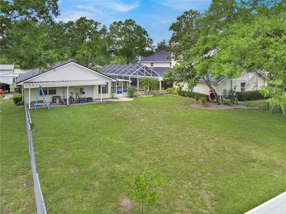 Backyard behind guest house