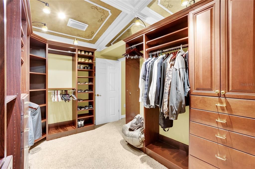 Main bedroom walk in closet hers