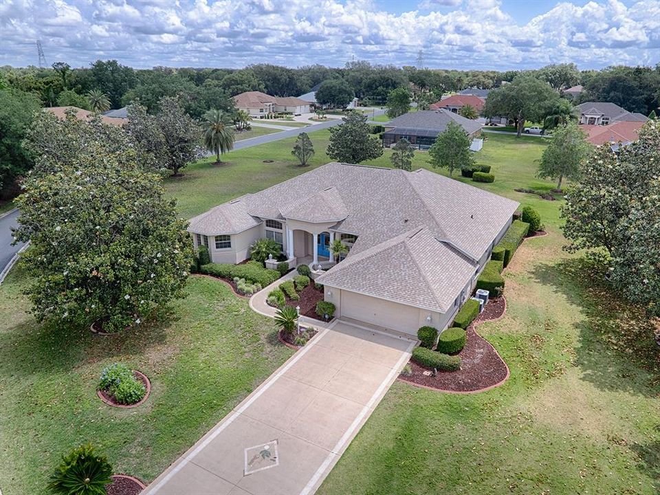 AERIAL VIEW OF THE HOMESITE.