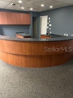 Beautiful reception desk and cabinets