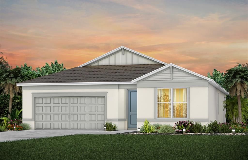 Exterior Design – Artist rendering for this new construction home. Pictures are for illustration purposes only. Elevations, colors and options may vary.