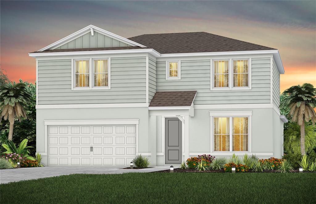 Exterior Design – Artist rendering for this new construction home. Pictures are for illustration purposes only. Elevations, colors and options may vary.