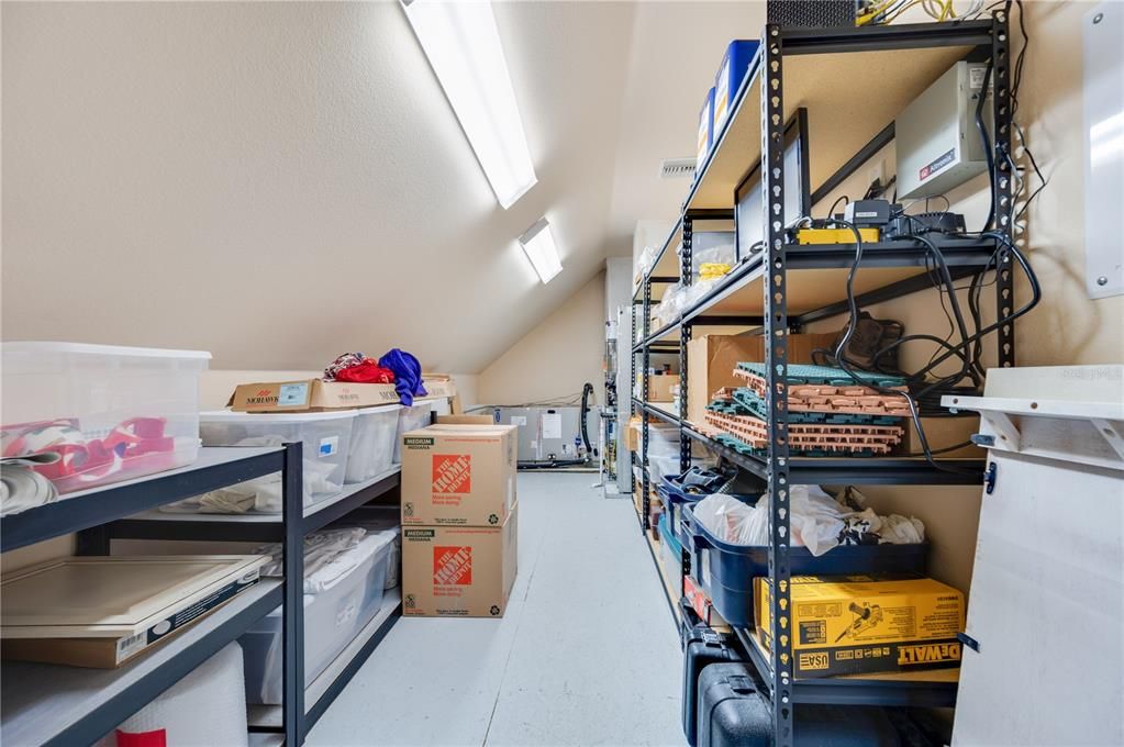 Climate Controlled Store Closet in attic