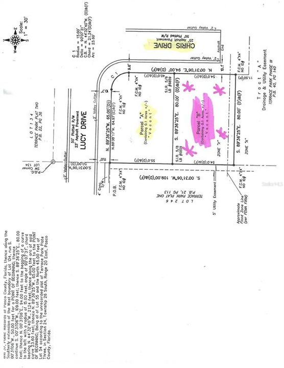 Survey of Parcel "B".