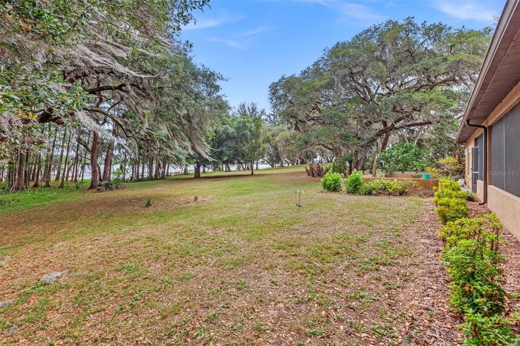 Back yard with view of the lake