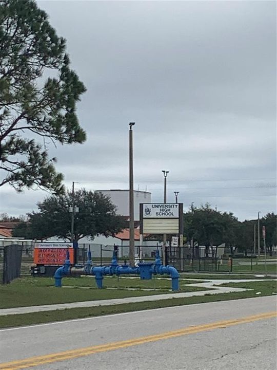 UNIVERSITY HIGH SCHOOL DOWN THE STREET ON EASTWOOD DRIVE