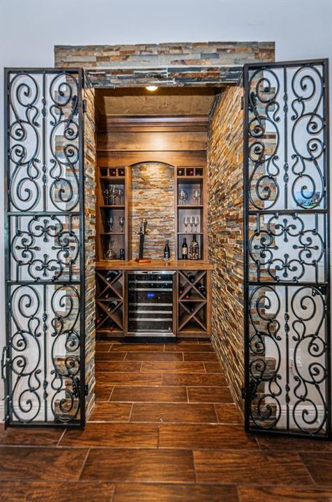Custom Iron Gated Wine Room