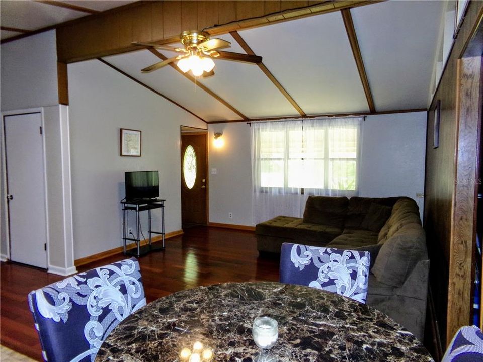 Living room from dining area