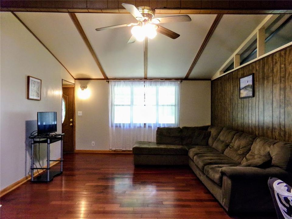 Living room from French doors