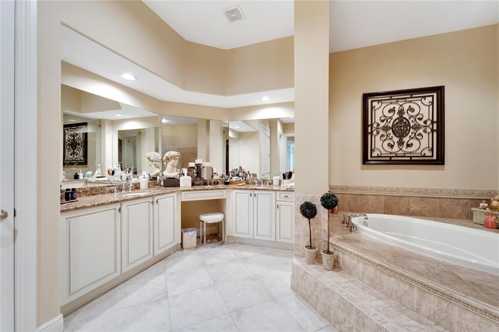 Master bathroom with luxury appointments