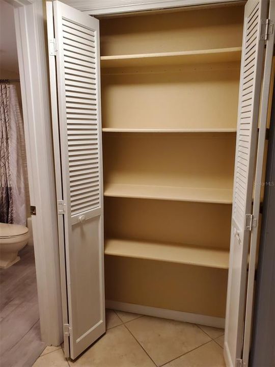 Hall linen closet