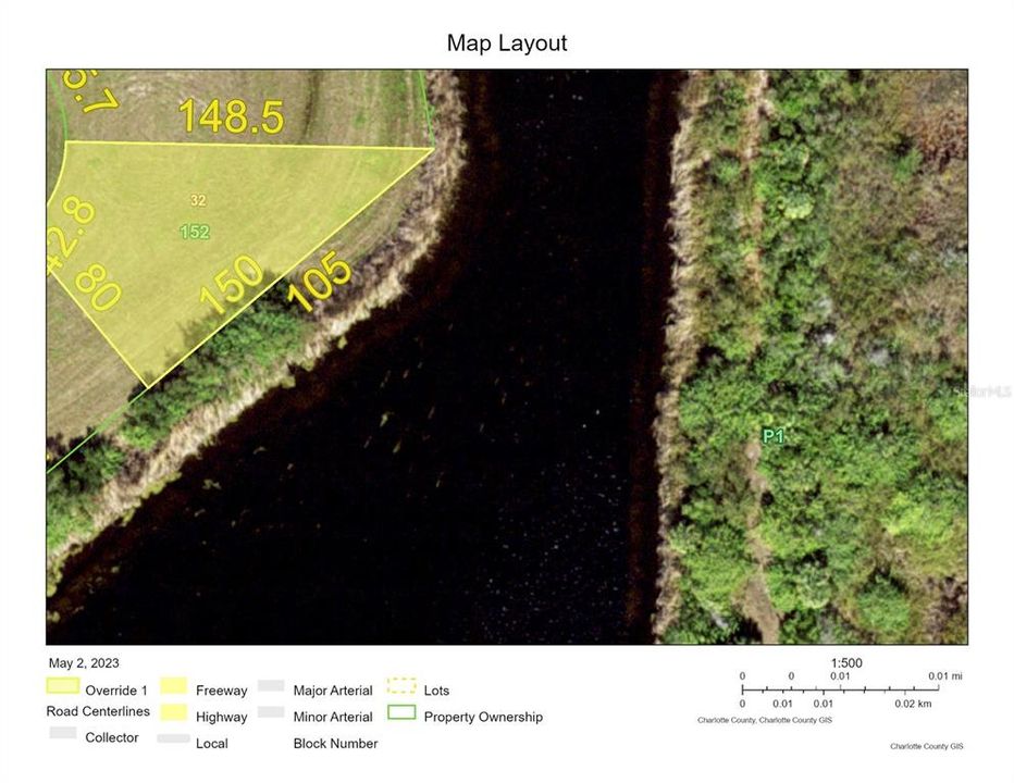 150 feet on waterfront