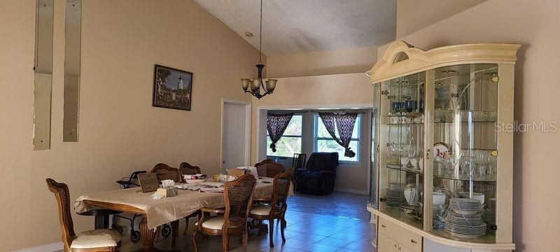 DINING AREA OVERLOOKING FAMILY ROOM