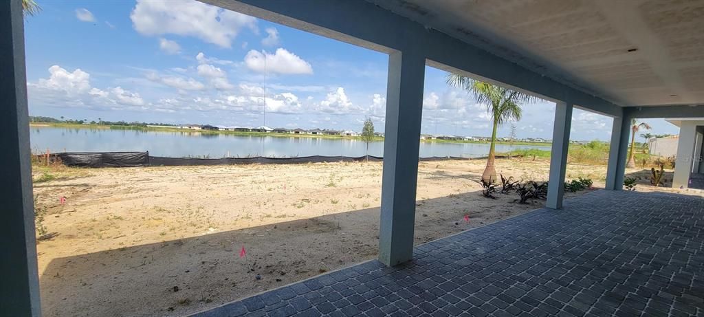 Extended lanai backyard view