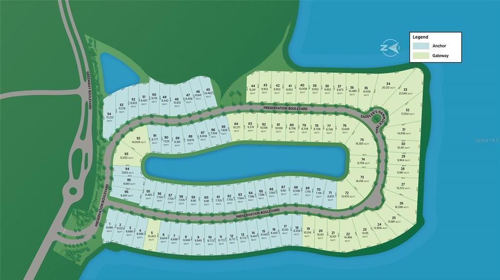 Waterview Landing site map (Homesite 19)