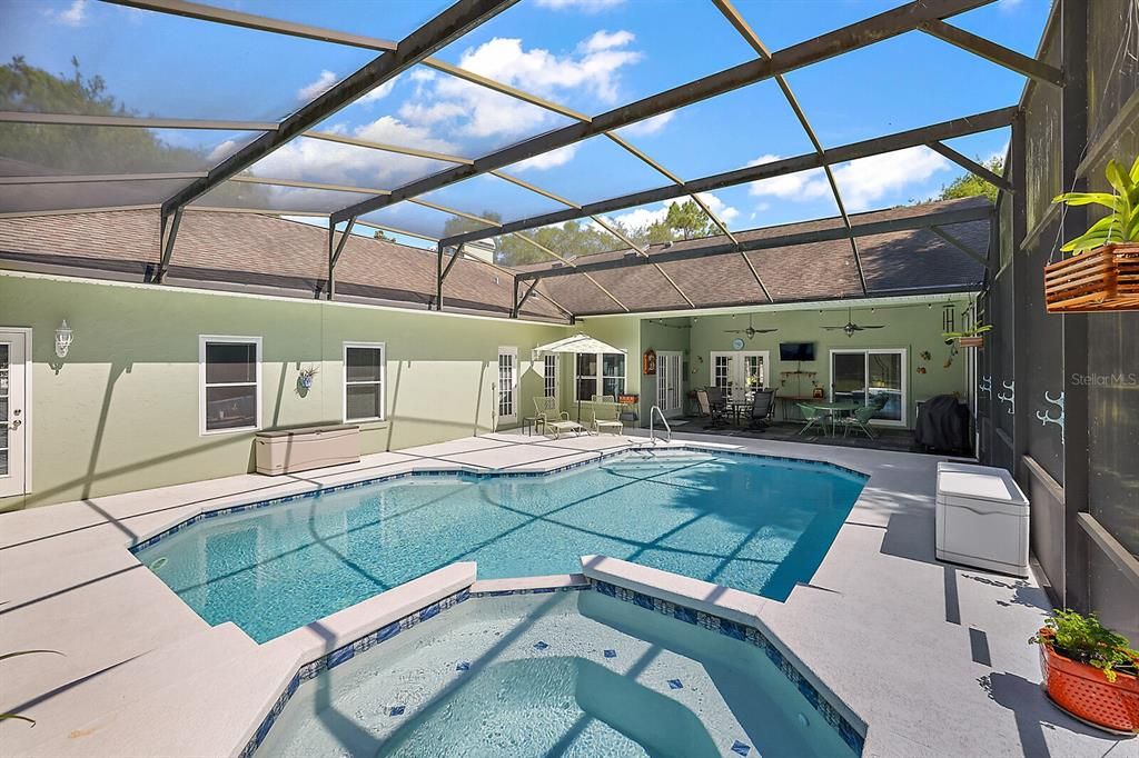 Gorgeous Saltwater pool recently resurfaced with new tile work