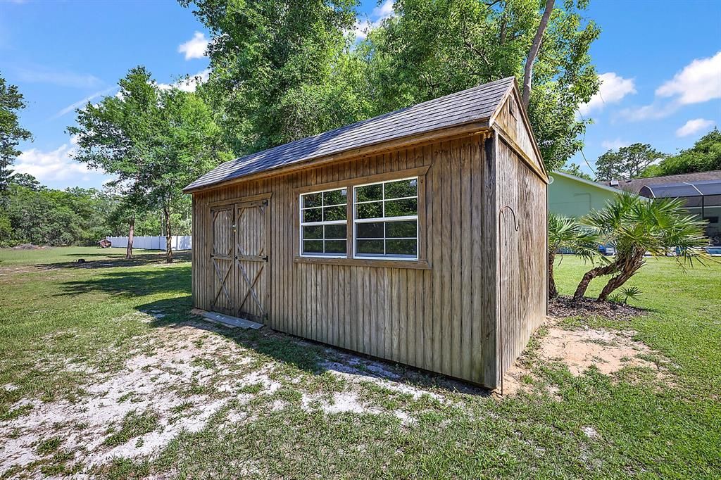 A huge storage shed (11x20) is located in the back yard