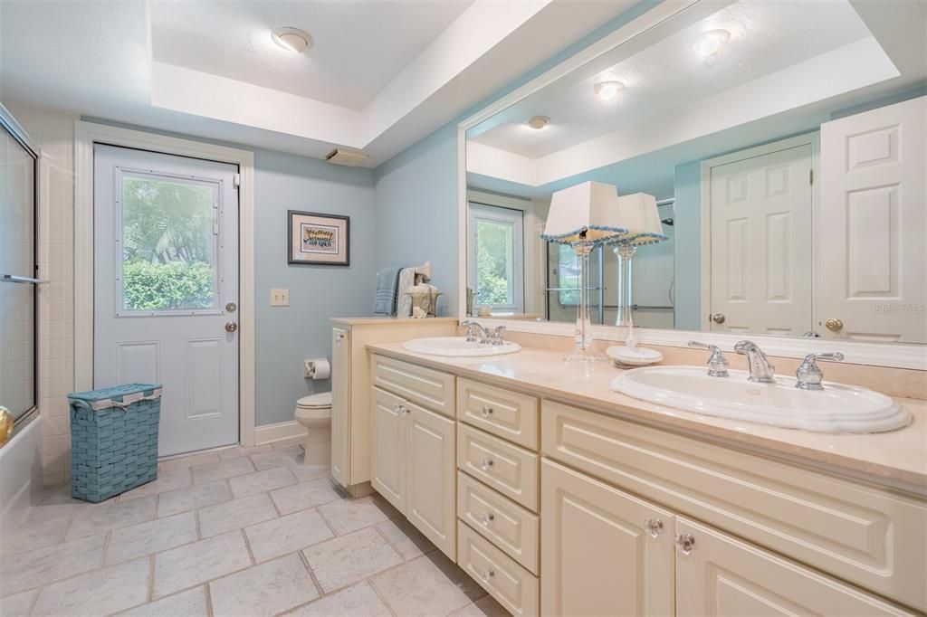 Large Bathroom with its own entrance to the Yard