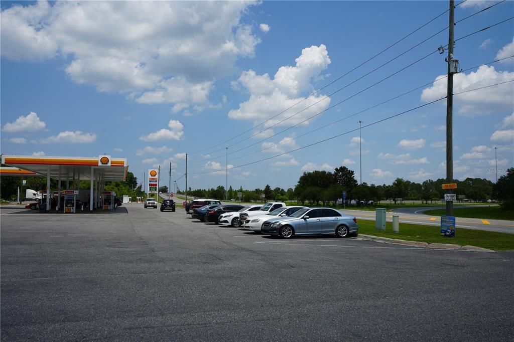 Establish gas station property surrounds