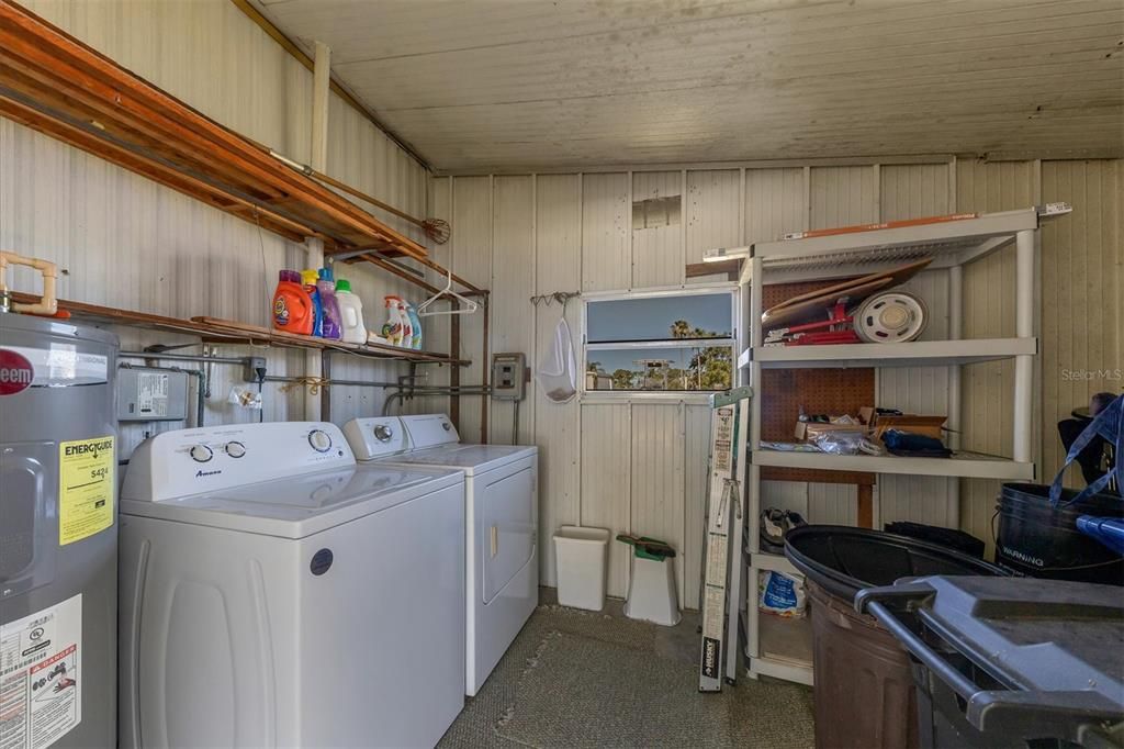Shed with laundry & storage
