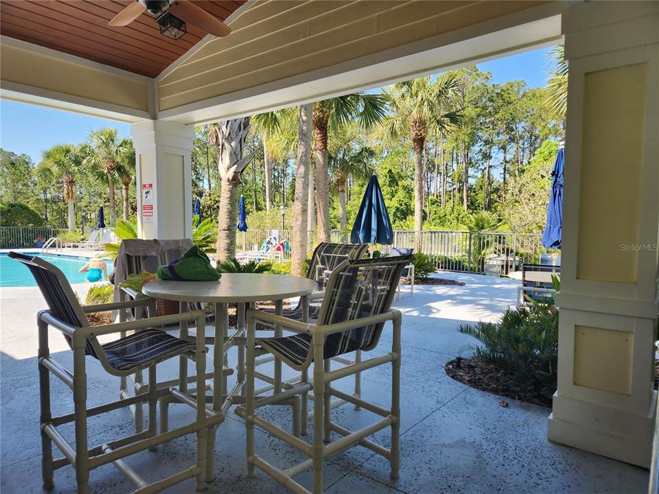 Pool Covered Seating Area