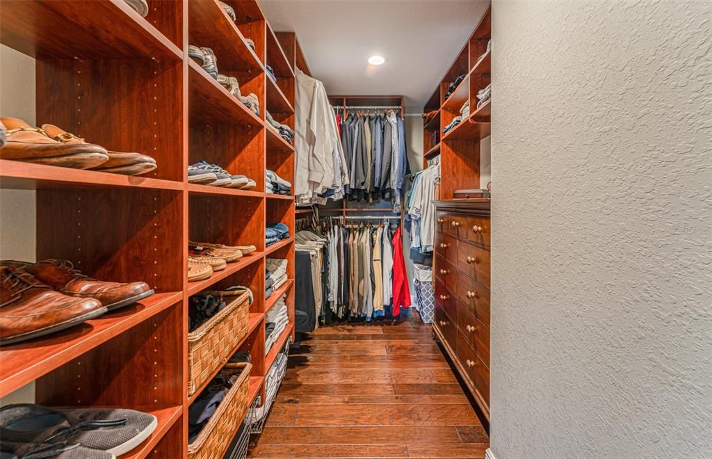 Handsomely Organized Owners' Suite Walk-In Closet
