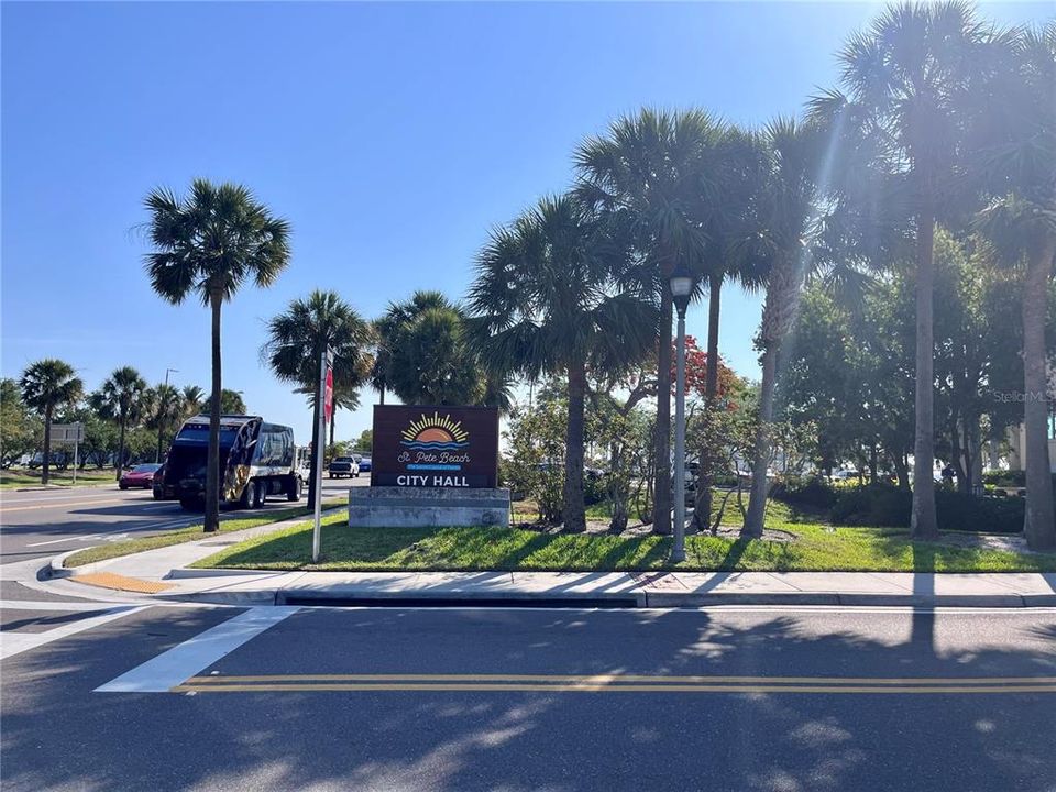 Property located right across the street from St. Pete Beach City Hall