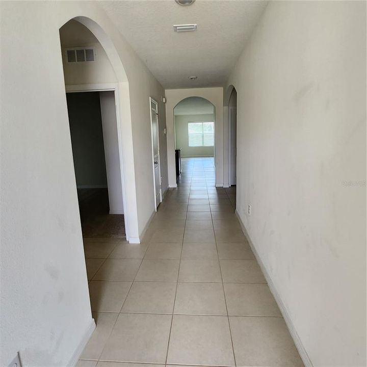Long hall foyer to Kitchen