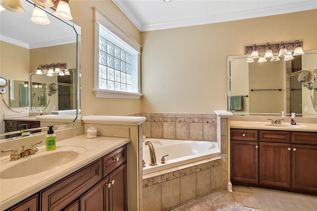 Master Bathroom with His and Her Sinks