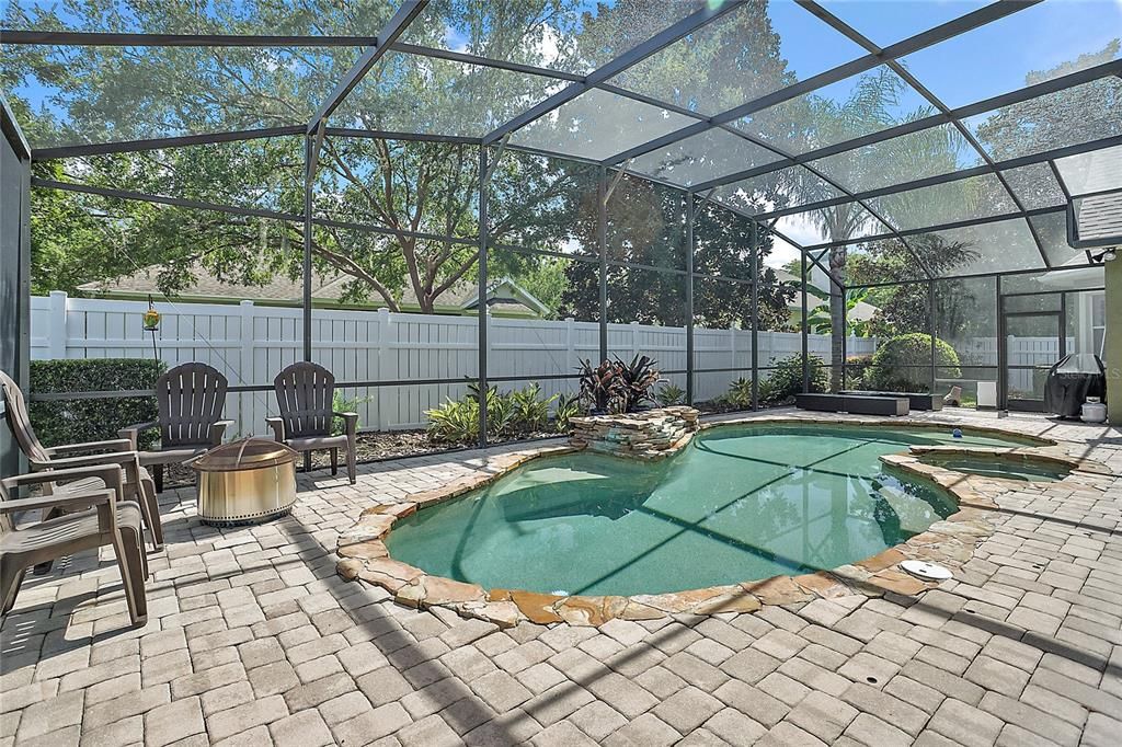 Pool Area with Firepit
