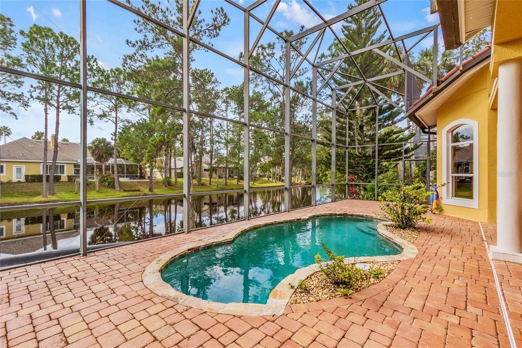 Pool and patio Lake view