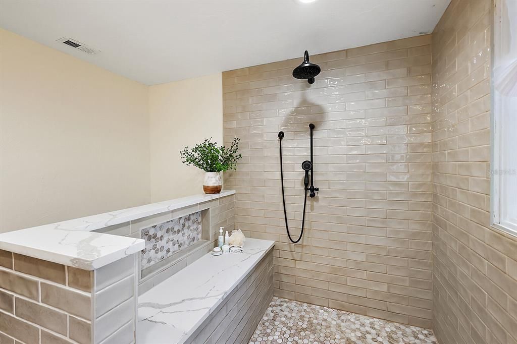 Renovated Master Shower and Bath