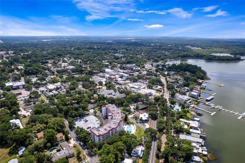 Aerial of Villa Dora