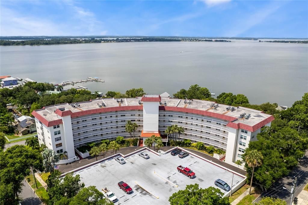 Guest parking above resident parking garage