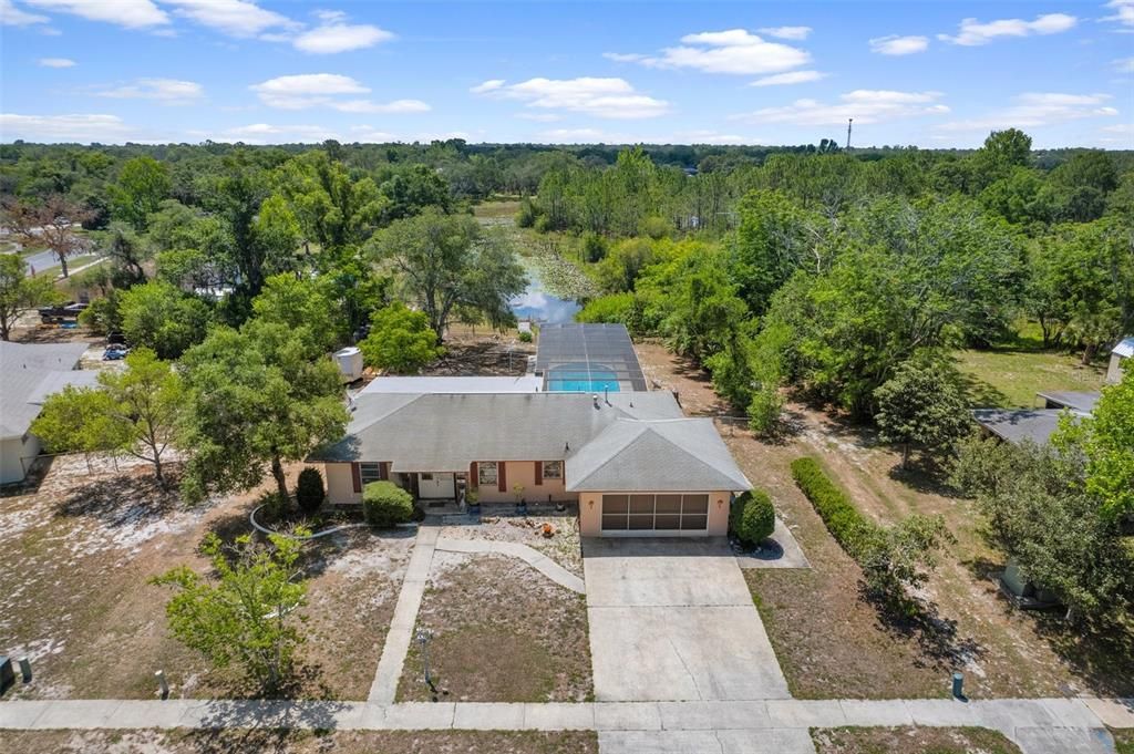 West Front Exposure, large driveway, sidewalk