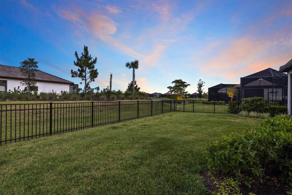 Large fenced in back yard