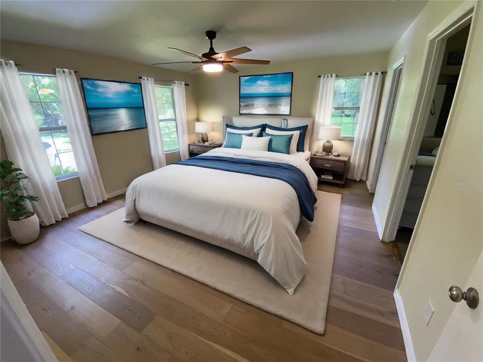 master bedroom virtually staged