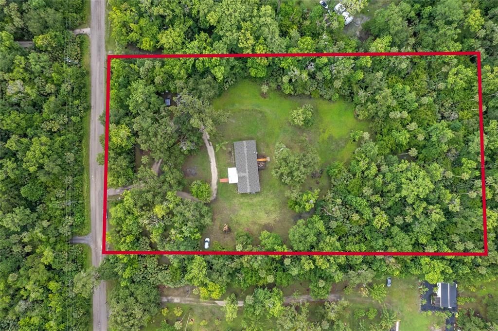 Ariel view of the property.