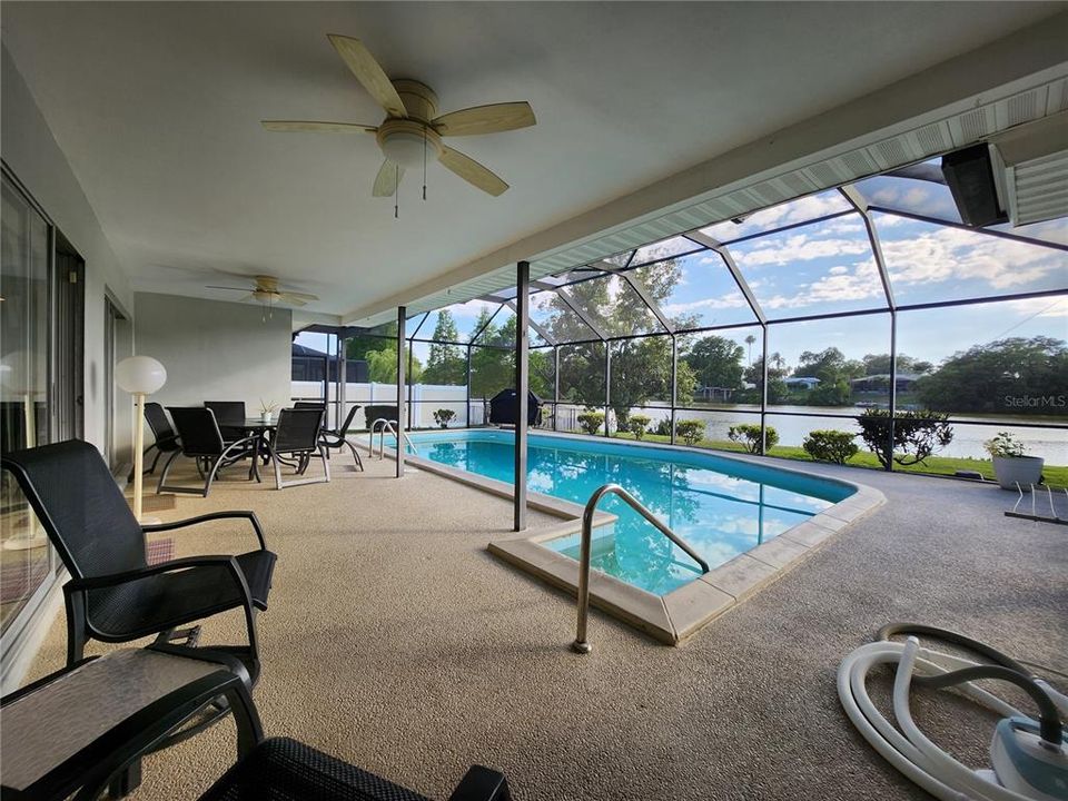 A large covered lanai extends your living area considerably!